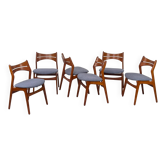 6x Danish Teak Dining Chairs by Erik Buch for Chr. Christensens, 1960s