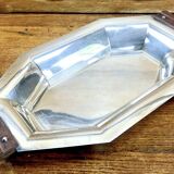 Bannette basket bread basket Art Deco silver metal Rosewood Christofle Alfenide