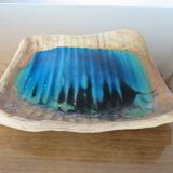 Vallauris dove pottery pocket in sandstone and blue ceramic 50s 60s