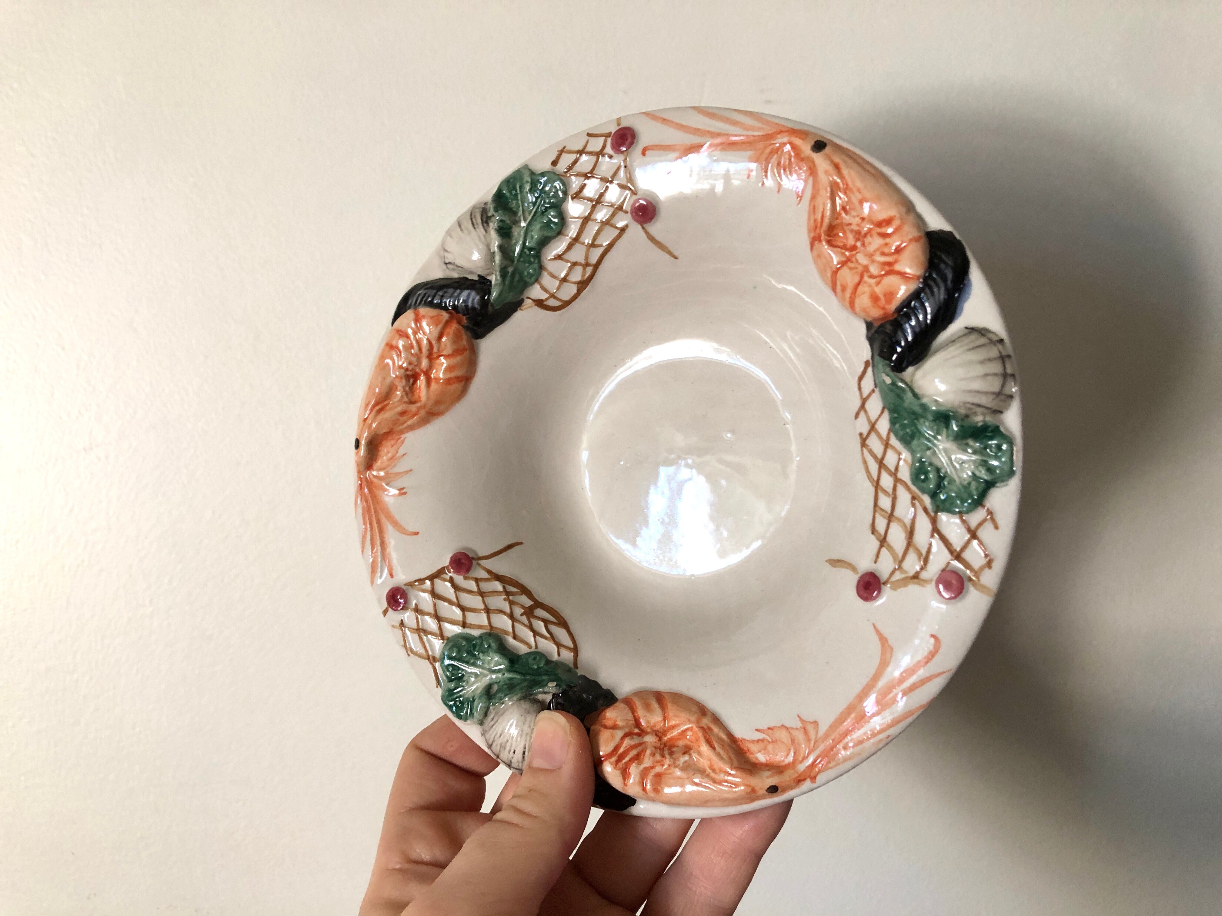 Set of 6 hollow plates in slip