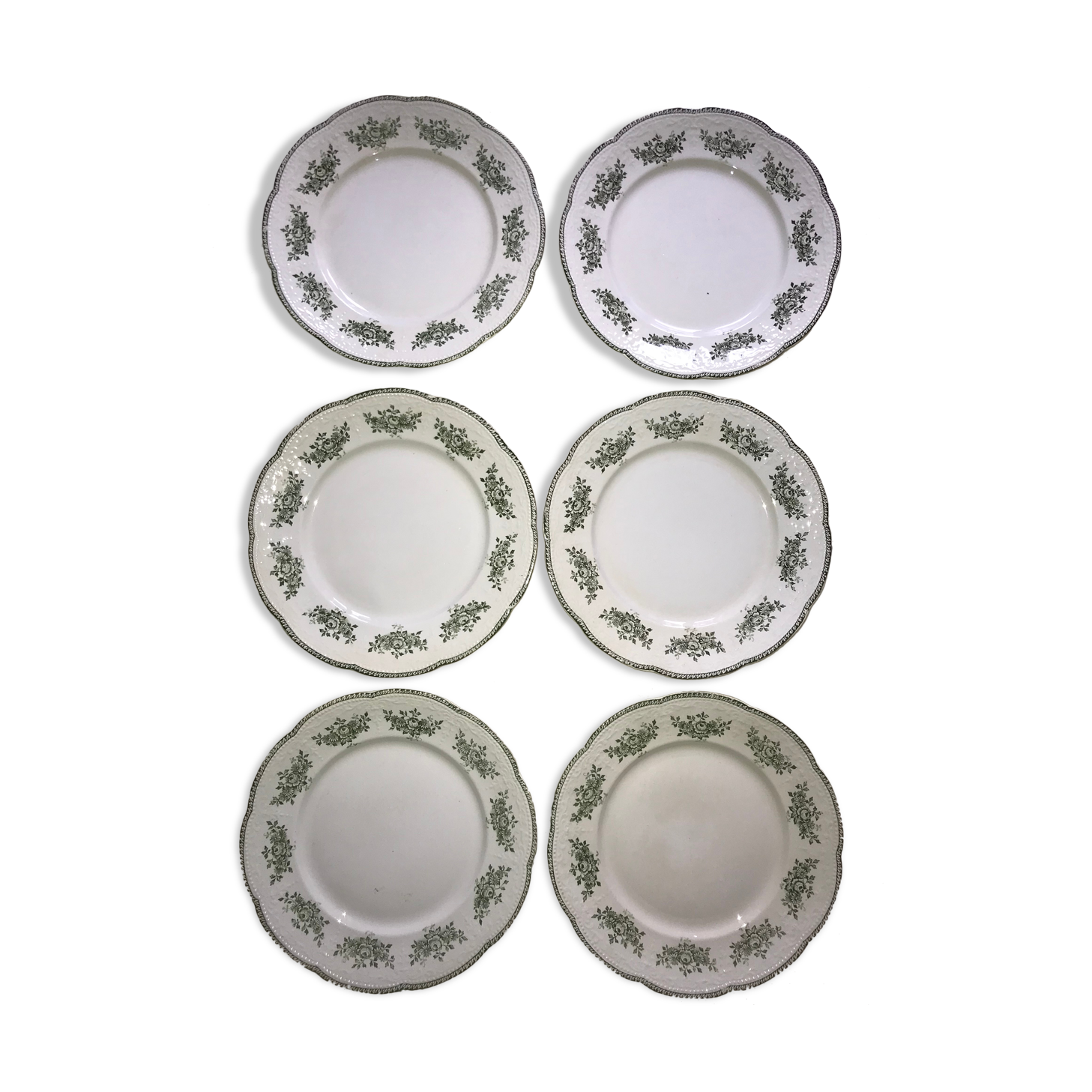 6 plates in Terre de Fer Badonviller Model Richelieu