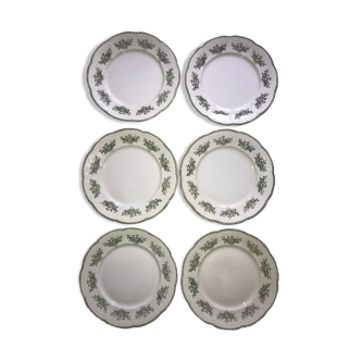 6 plates in Terre de Fer Badonviller Model Richelieu