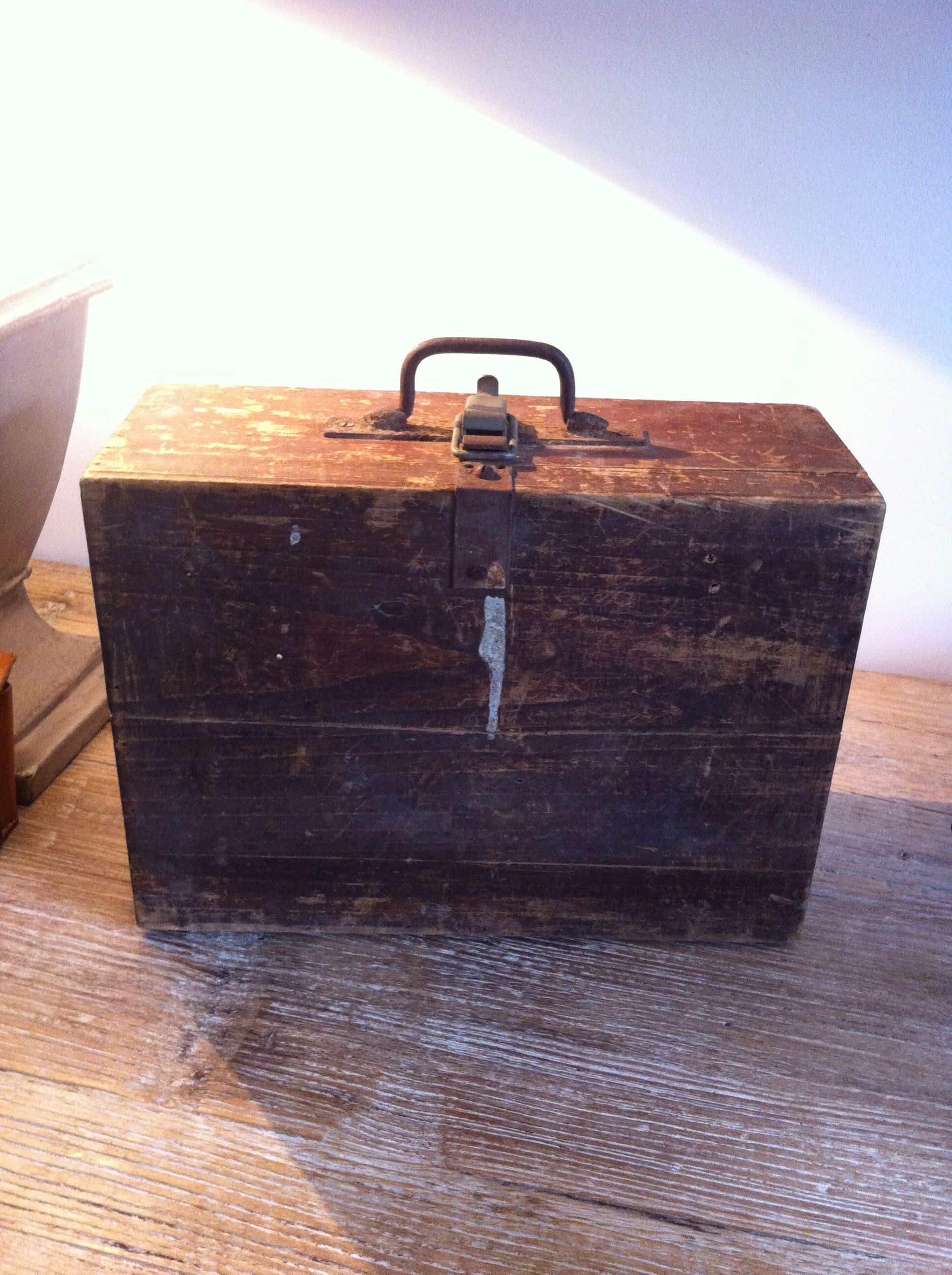 Suitcase in vintage box