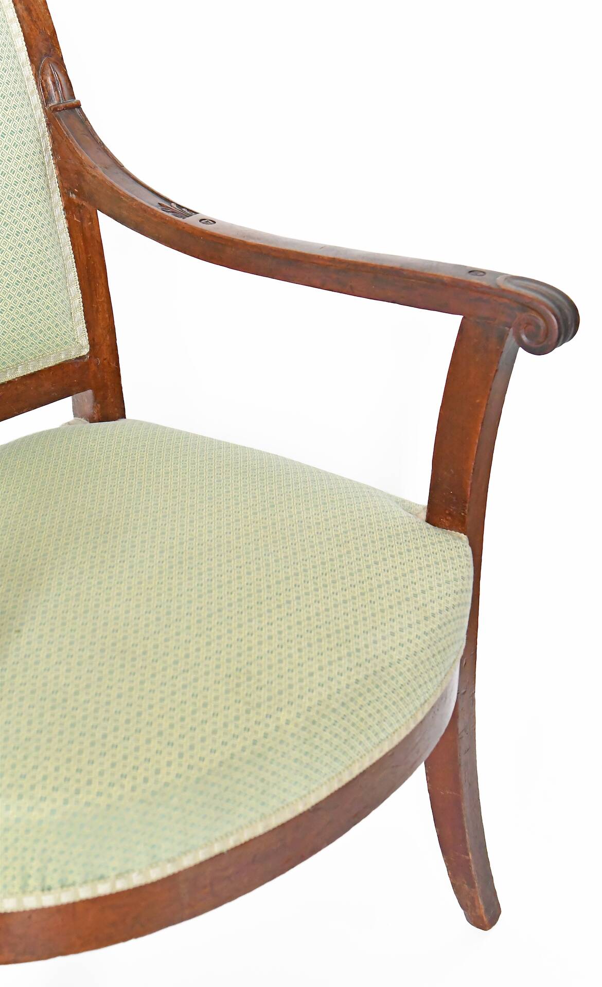 Pair of Restoration period cabriolet armchairs
