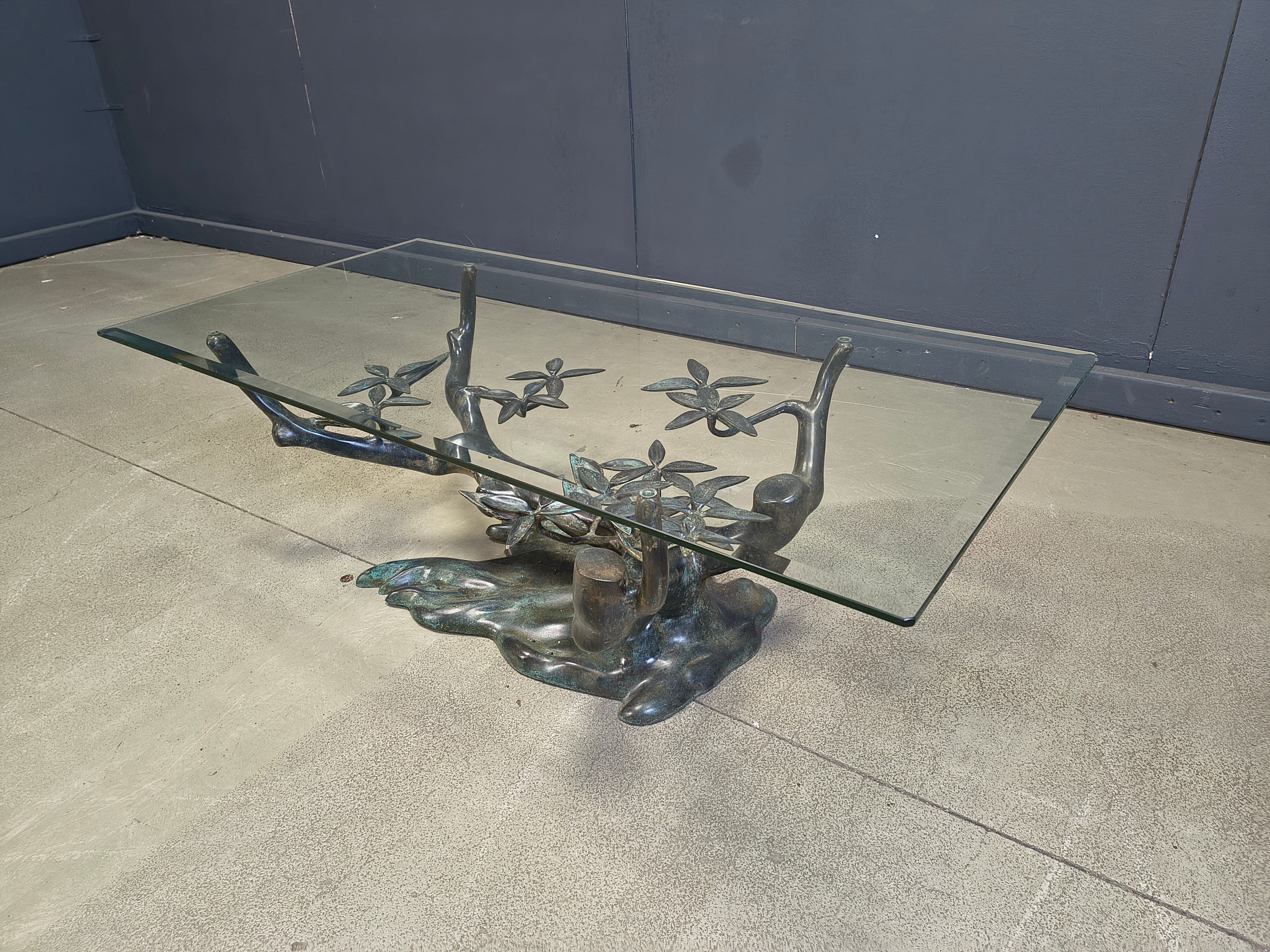 Vintage bonsai coffee table by Willy Daro, 1970s