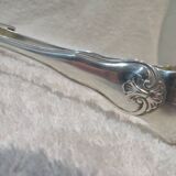 Silver-plated asparagus tongs, goldsmith Trouret Louis XV style, 25.7cm