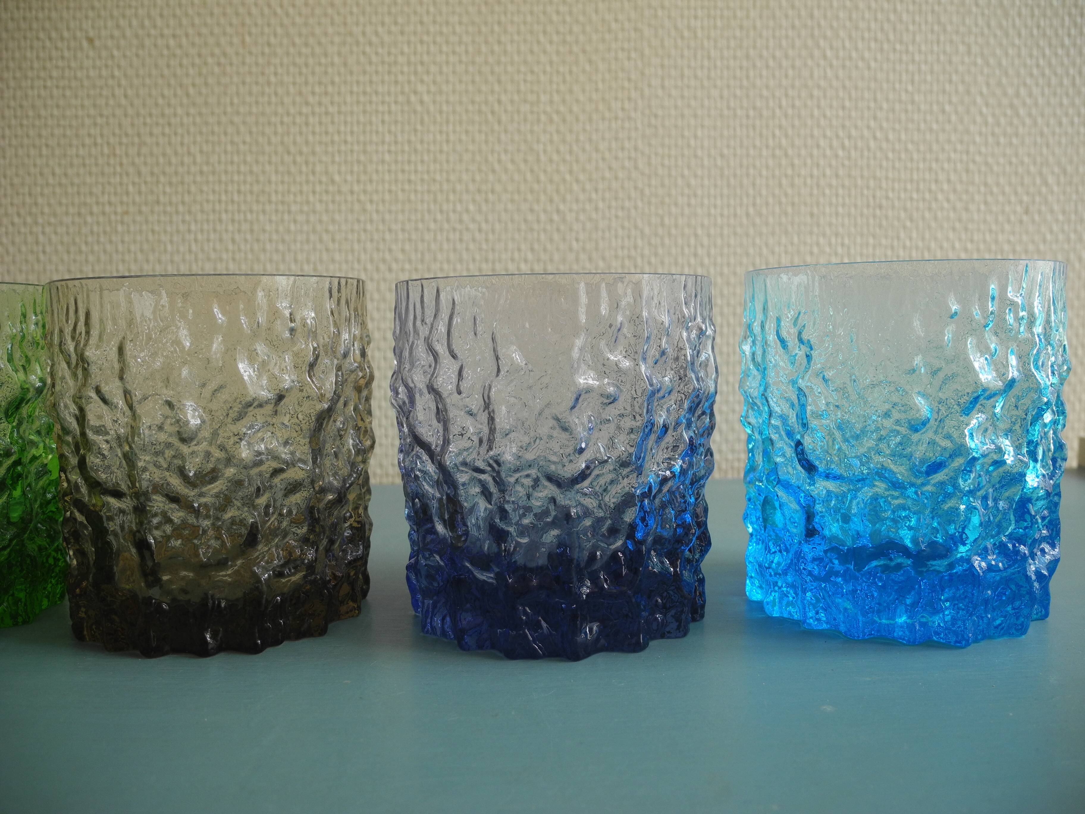 6 vintage whisky glasses Geoffrey Baxter Whitefriars