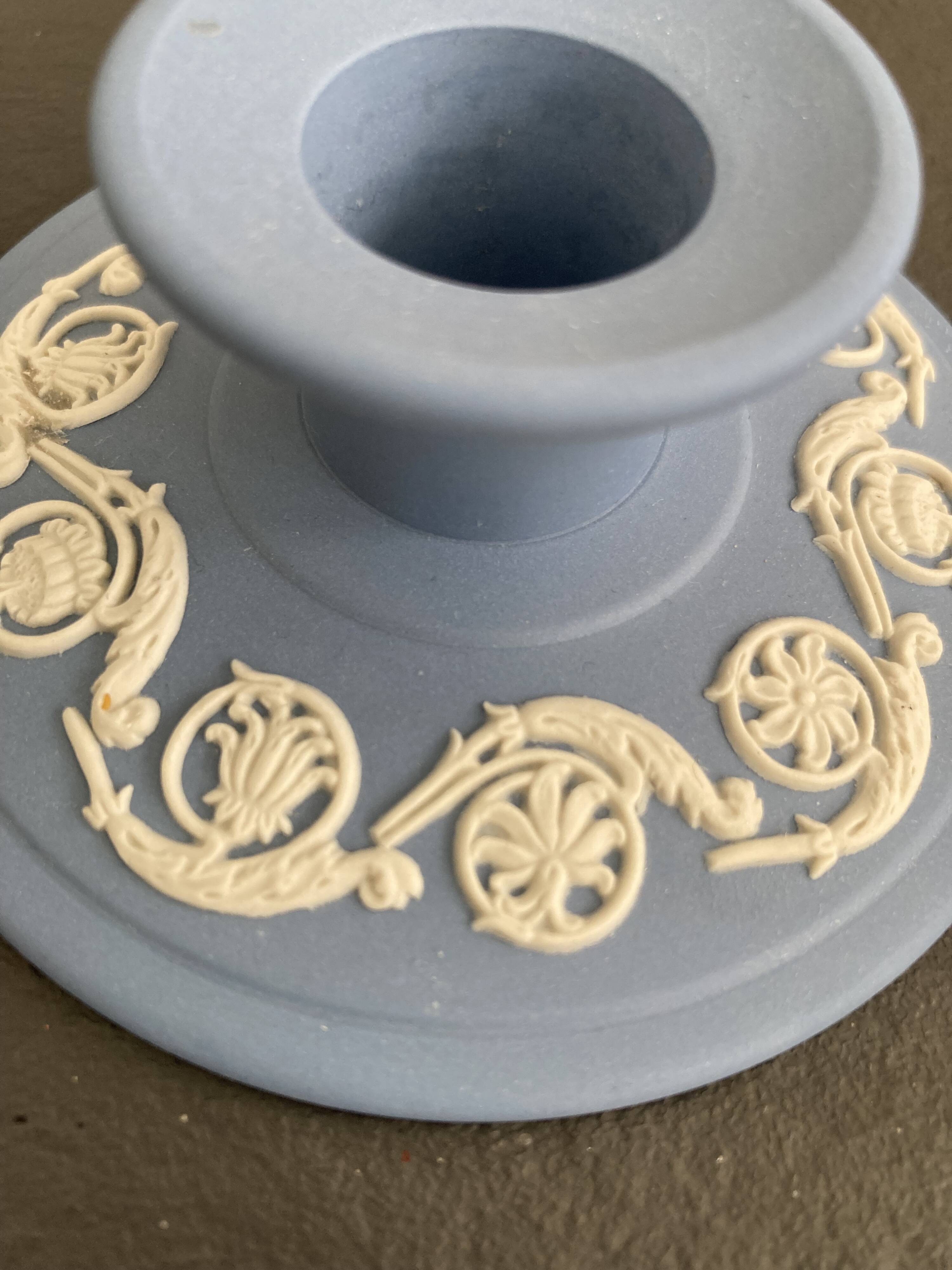Jasperware porcelain candle holder by Wedgwood