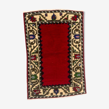 Vieux tapis turc Oushak 124x80 cm vintage
