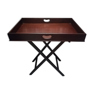 Table pliante de majordome en acajou