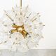 Mid century brass and crystal sputnik chandelier by Val saint lambert, 1960s