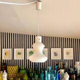 White opaline pendant lamp by Massimo Vignelli for Gino Vistosi, Murano