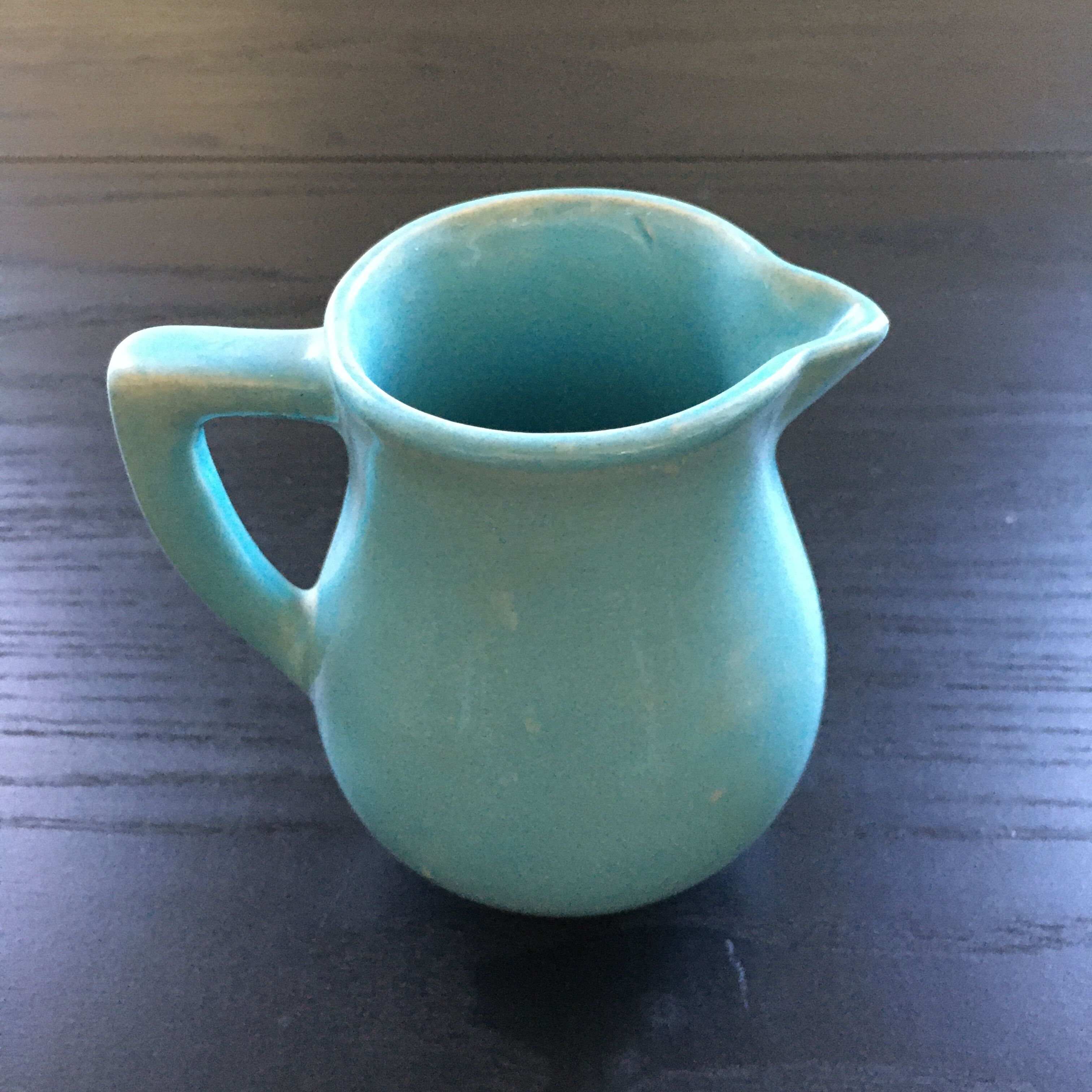Sky blue pitcher