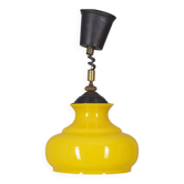 Suspension en verre jaune, Italie années 1970