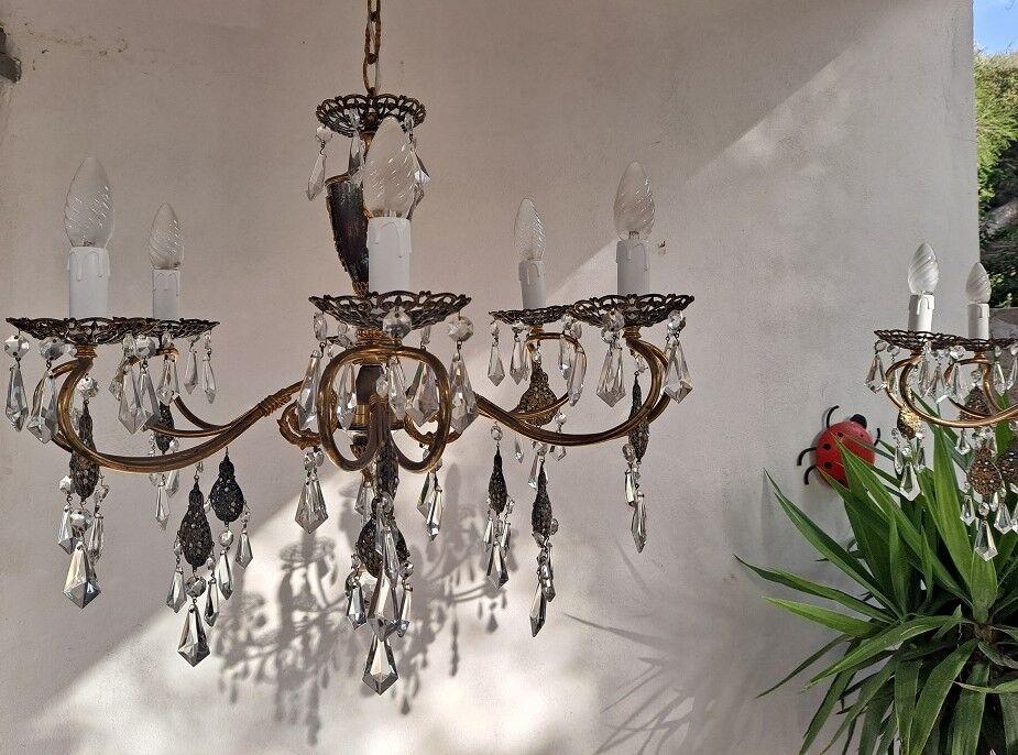 Pair of vintage italian chandeliers
