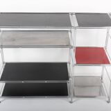Vintage modular metal shelf