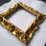 Sculpted square golden frame