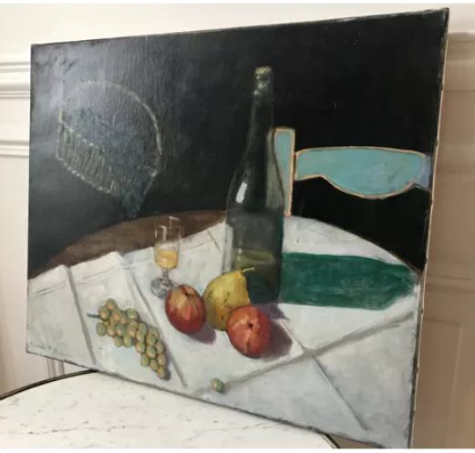 Old painting oil on canvas still life