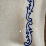 Dish Gien white and blue earthenware