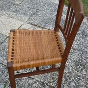 Renovated wicker-seated bistro chair