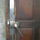 Door of fridge or cooler for slaughter in oak 50s