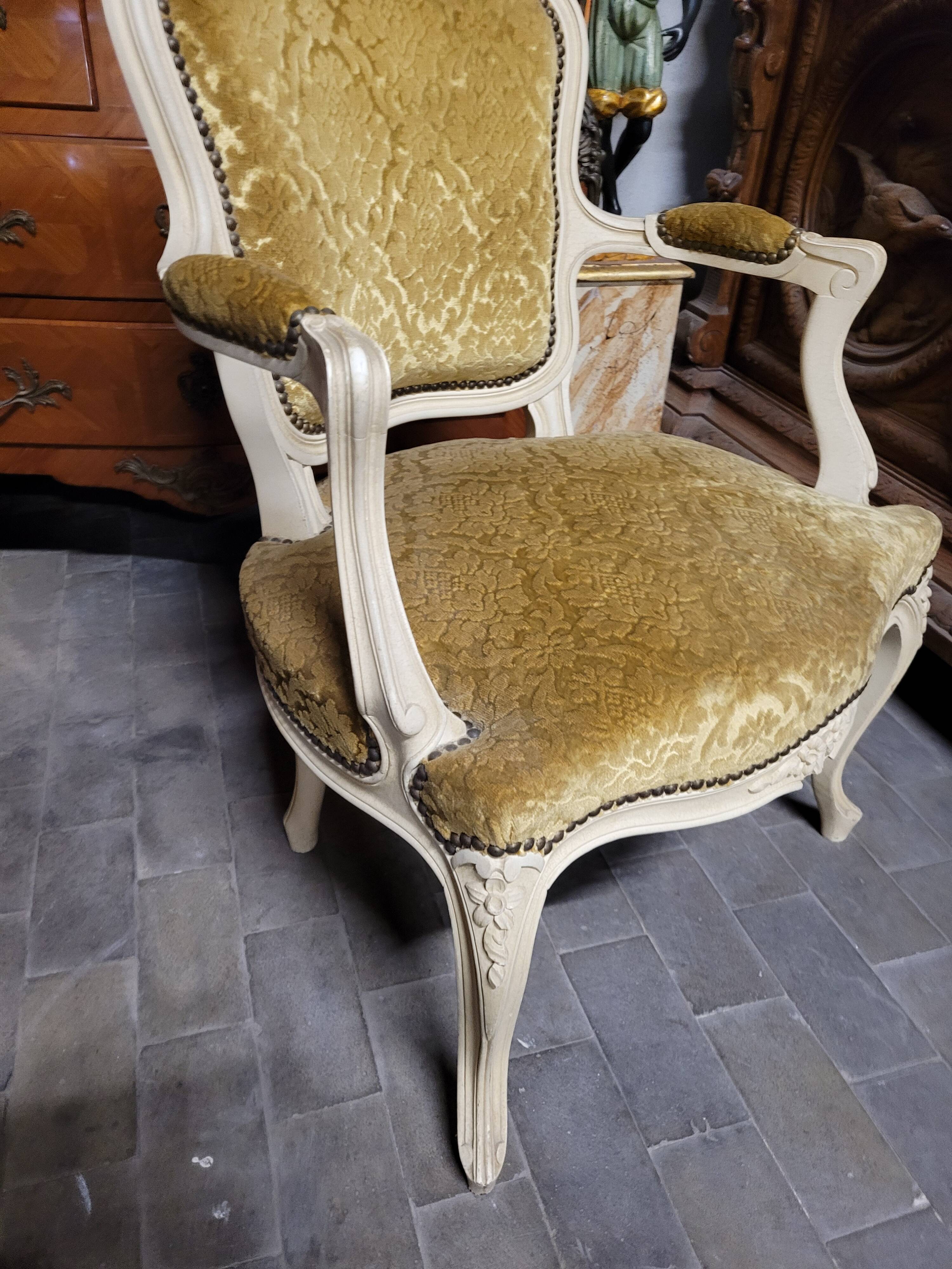 Pair of armchairs cabriolet louis xv