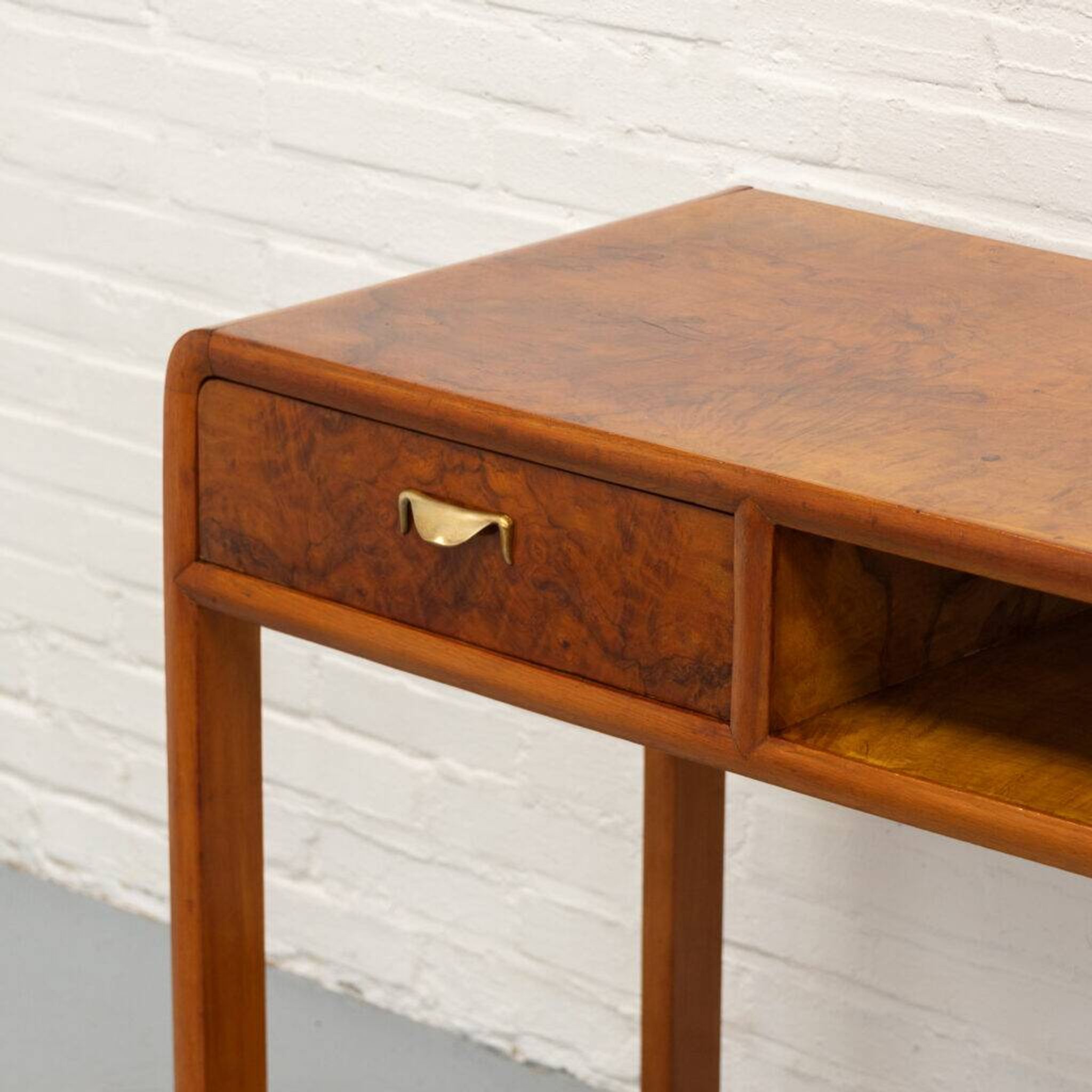 Italian Art Deco burl desk 1930s