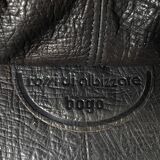 'Bogo' leather canapé in black, Carlo Bartoli for Rossi di Albizzate, 1970s.