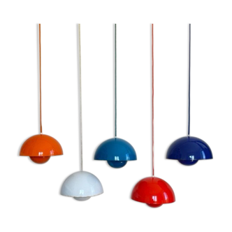Set of 5 Flowerpot suspensions by Verner Panton