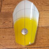 1950 painted glass wall light
