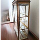 Vintage Mid Century Handmade Brass Wall Vitrine