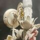 Set von 2 Shabby Chic Wandlampen Tole Schmiedeeisen Porzellan Rosen Blumen