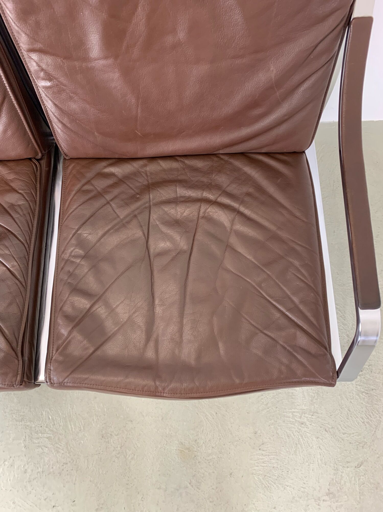 Canapé 2 places en cuir par Walter Knoll années 1970