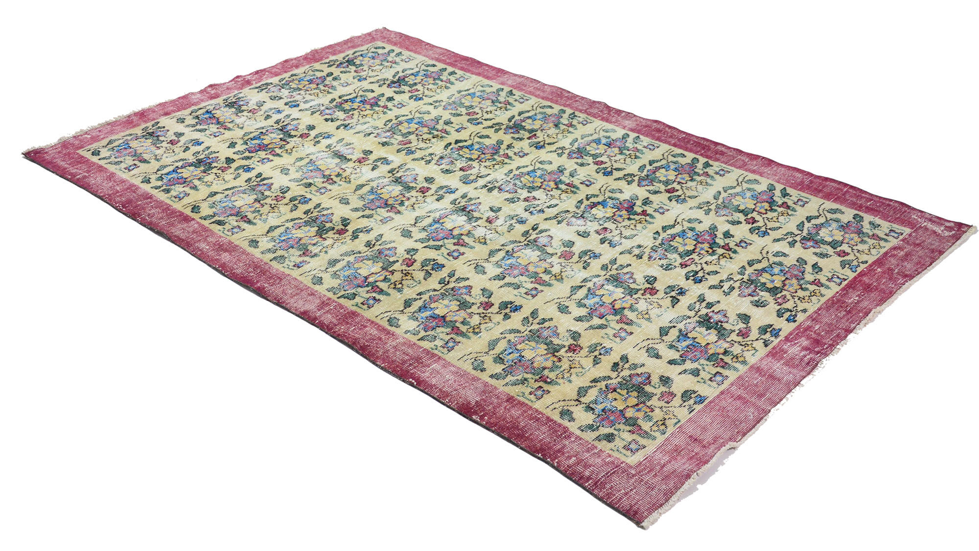 Anatolian handmade vintage rug 266 cm x 167 cm