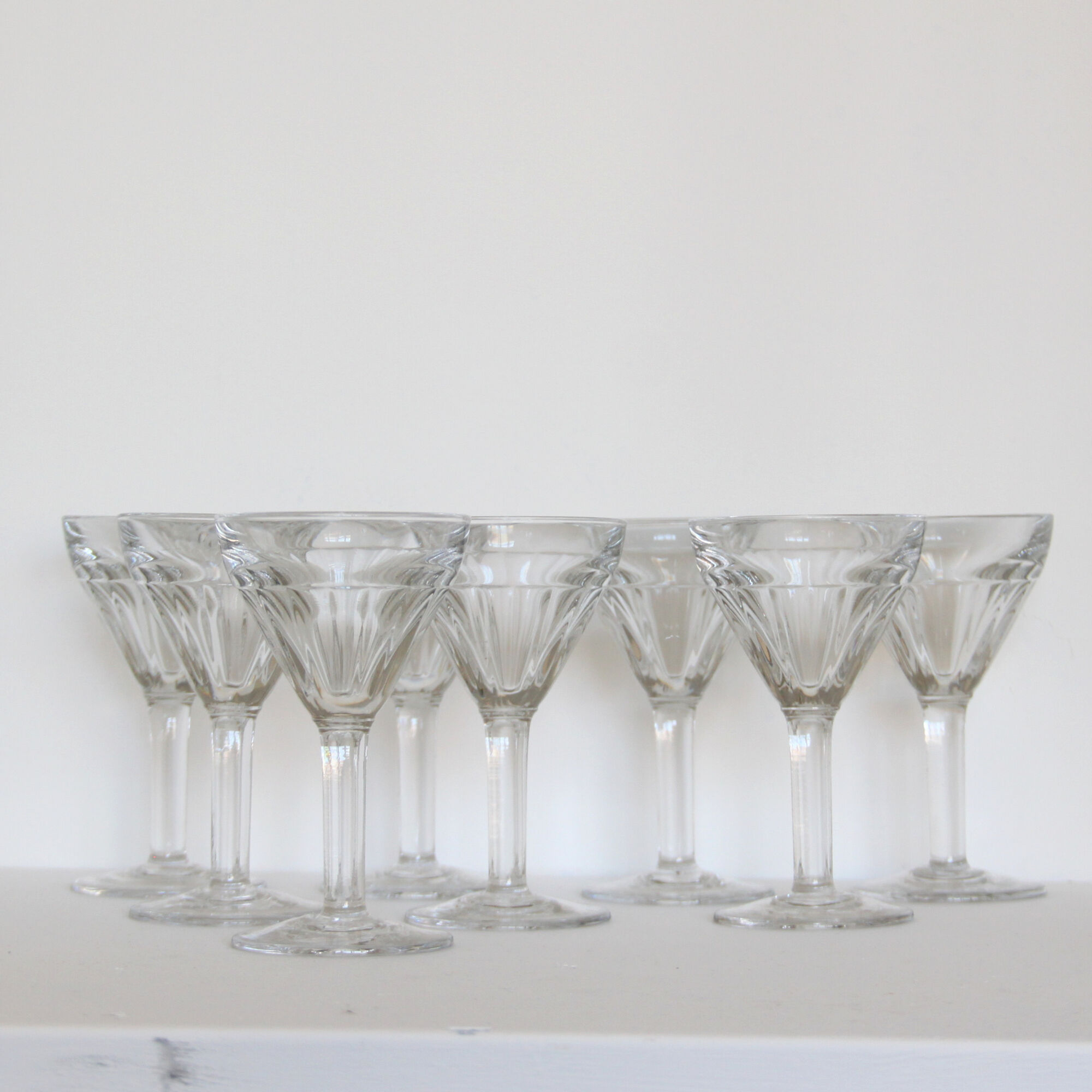 Set of 8 wine glasses bistrot old art of the table vintage