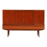 1960s Danish Highboard by Architect Henning Kjærnulf, Signed