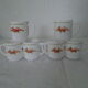 6 mugs small red roses arcopal france