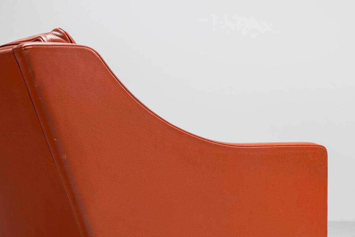 Borge Mogensen cognac leather lounge chairs Fredericia Stolefabrik Denmark 1963