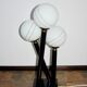 Modern floor lamp from the 1980s/1990s – metal and glass, 3 spheres