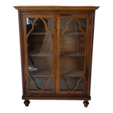 Old atisanal wooden library showcase