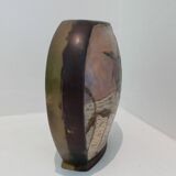 Brass vase with bird décor