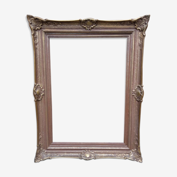 Wooden frame and gilded stucco louis XV style - 70 x 50 cm