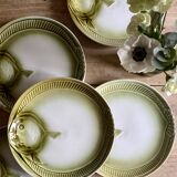 Set of 6 Moulin des Loups fish flat plates