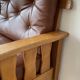 Banquette vintage en chêne massif