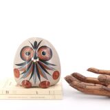 Mexican ceramic owl signed V Silva