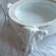 Glass deco globe and base legs of white ceramic lion j.p.l paris