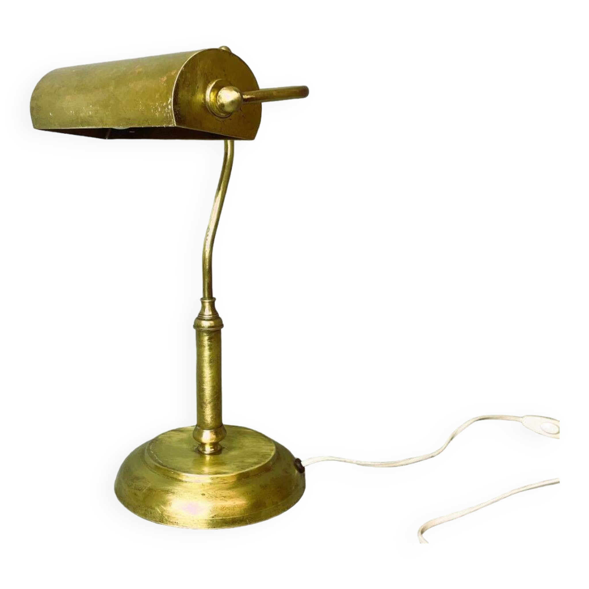 Lampe de bureau en laiton portugais des années 1940