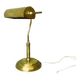 Portuguese brass bankers desk table lamp 1940s