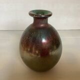 Iridescent glass ball vase