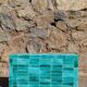Table basse en Zellige moderne bleu turquoise